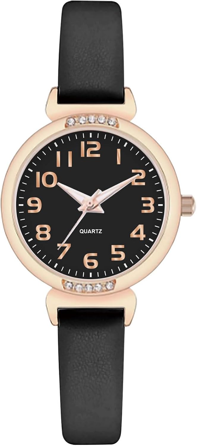 NUOVO Women's Silicone Sports Watch - Crystal Accented Leather Strap Analog Display