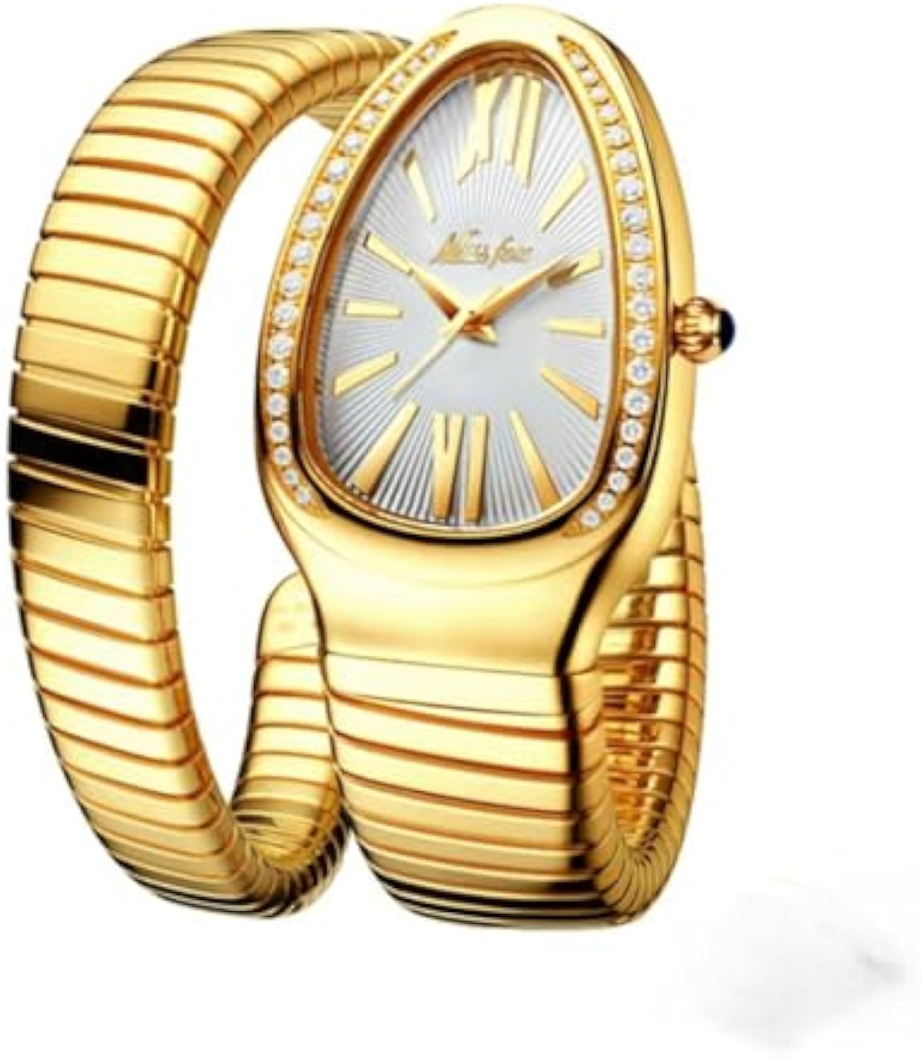 KLSKLYL Dress Snake Shape Bracelet Women Watch Top Elegant Waterproof Quartz Jewelry Watches