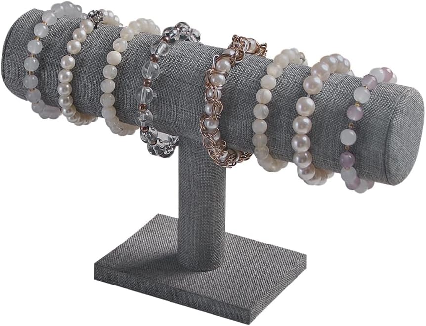 Justsoso T-Bar Bracelet Holder, Bracelet Watch Display Stand For Store Show, Hair Tied Watch Jewelry Organizer Rack For Se...