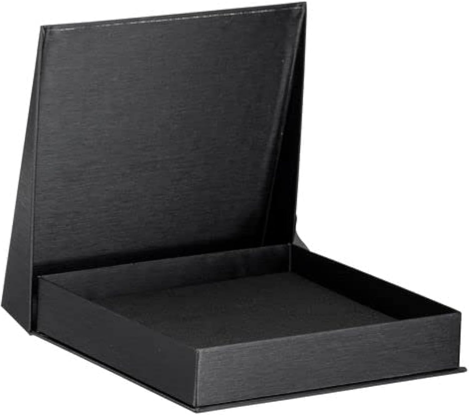 ALLUREPACK Box - Silk Brushed Cardboard Paper Jewelry Gift Box With Elite Modern Angled Closure, Velvet Topped Foam Interi...