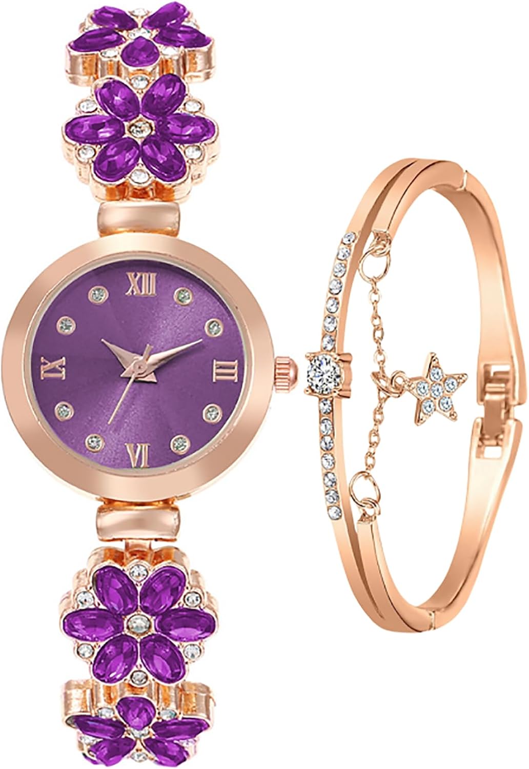 ADSBIAOYE Women's Bracelet Watch Fashion Item Waterproof Quartz Flower Shaped Watch