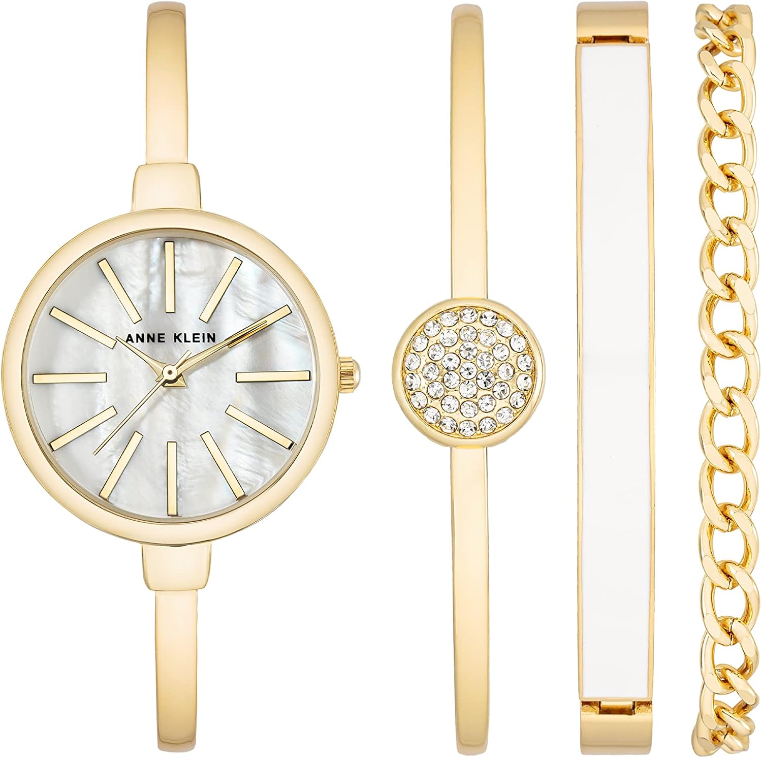 Anne Klein Women's Bangle Watch and Bracelet Set