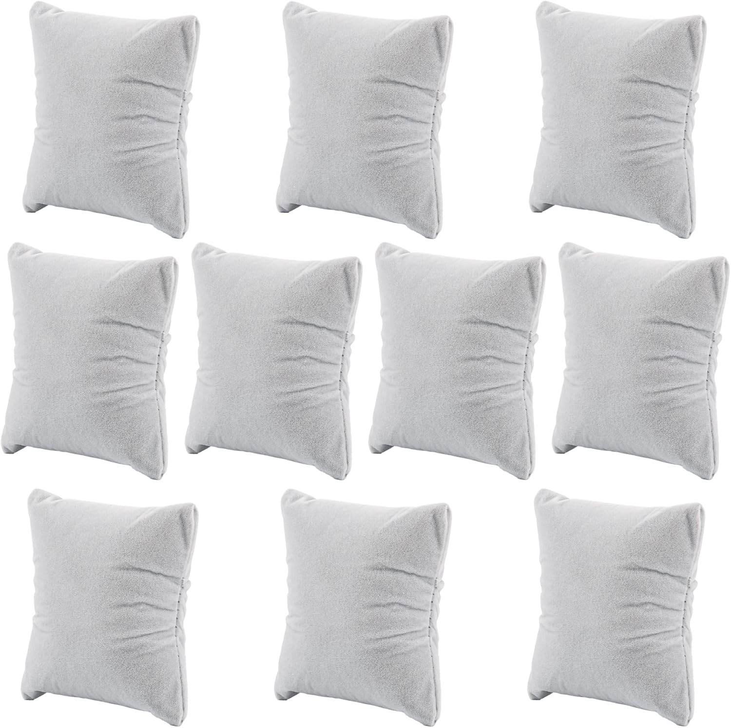 AUEAR, 10 Pieces Grey Velvet Watch Pillows Bracelet Bangle Jewelry Display Pillow for Gift Box