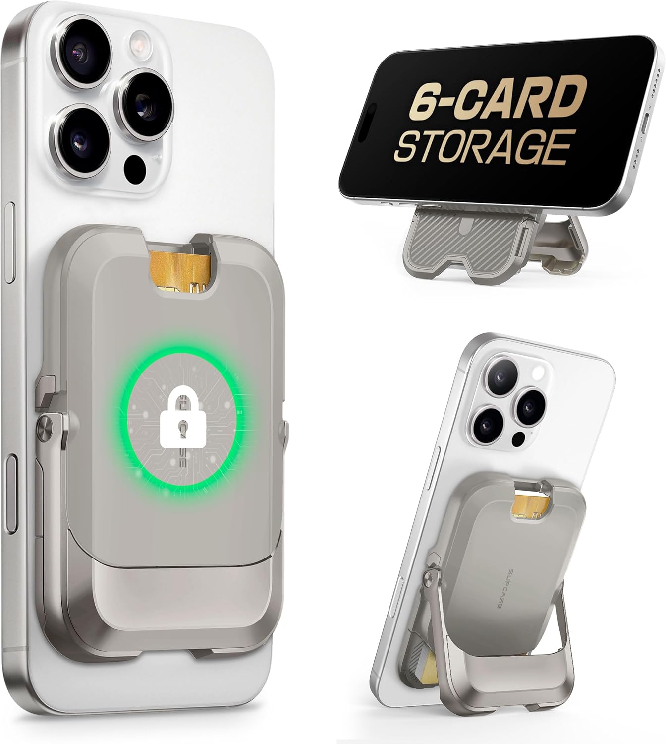 SUPCASE for MagSafe Wallet with Stand, Magnetic Wallet for Men Women, [Hold 6 Cards] [RFID Blocking] [Strong Magnetic Loc...