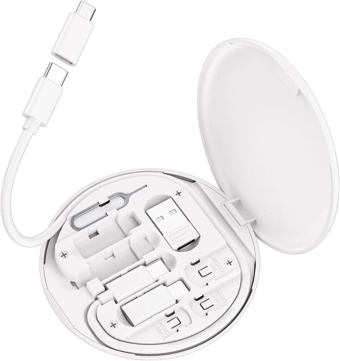 Multi USB Charging Adapter Cable Kit, USB C to iOS Device Adapter Box, Conversion Set A & Type C to Male Micro/Type C/iOS ...