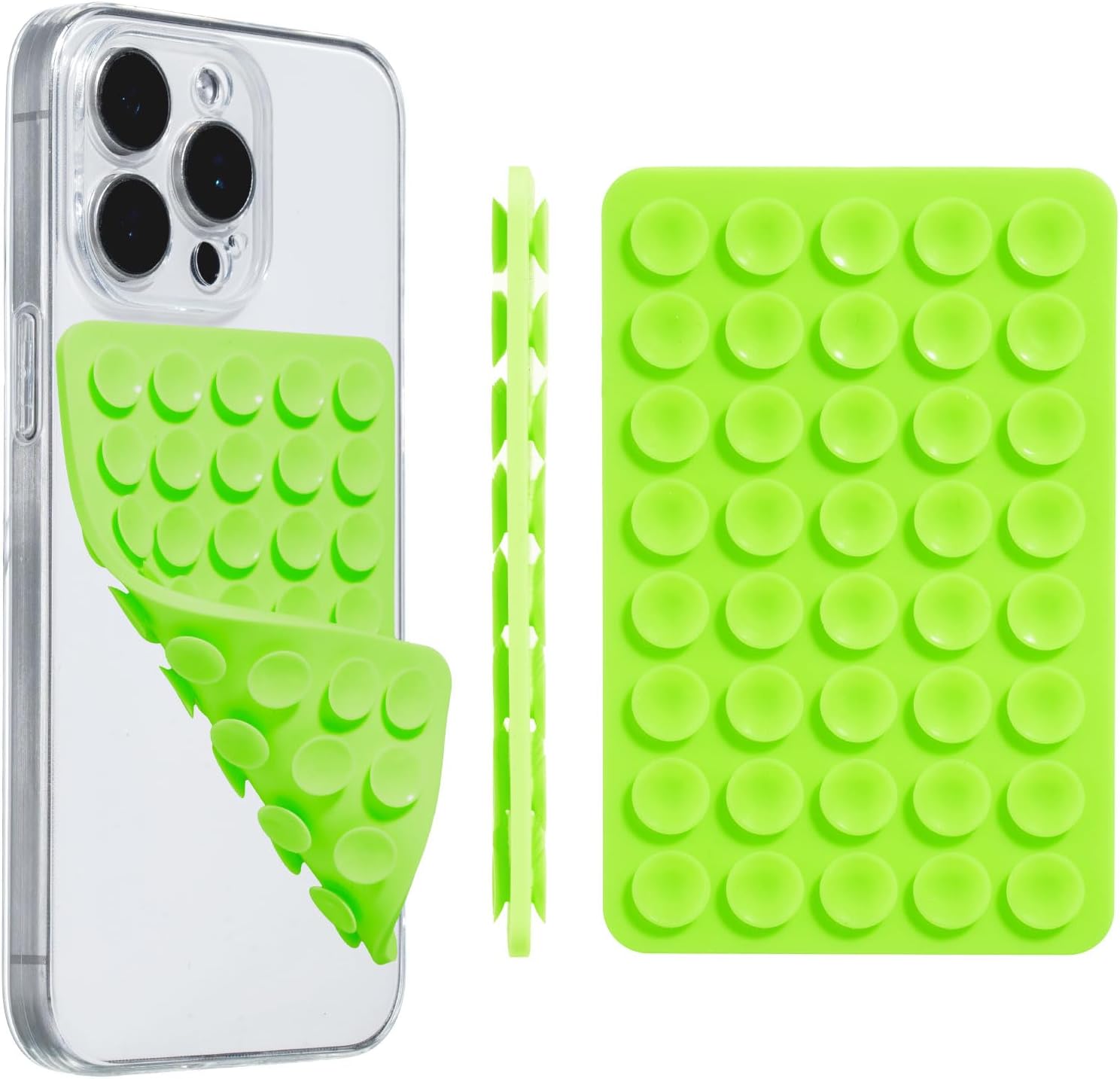 PEUKANU Silicone Suction Cup Phone Mount Double Sided Sticky Phone Grip Backside Sucker for iPhone Android Hippers Grippy ...