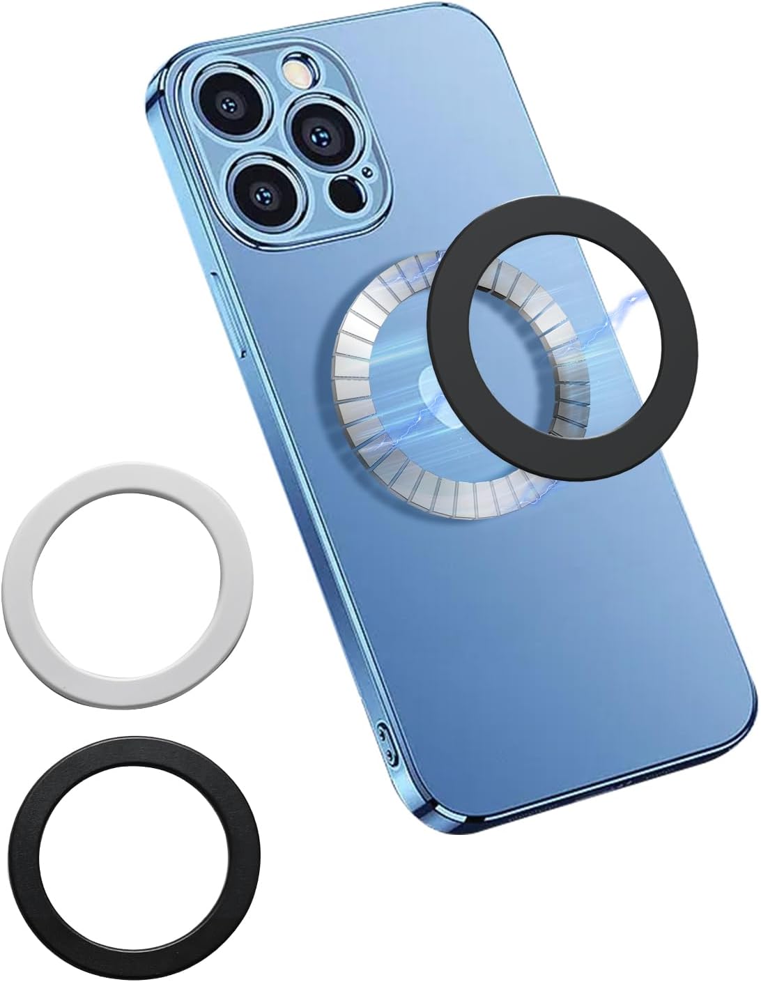 KALAPOP Magnetic Wireless Charging Magsafe Ring-6 PCS,Ultra-Thin(0.4mm) Magsafe Sticker, Compatible with iPhone 16/15/14/1...