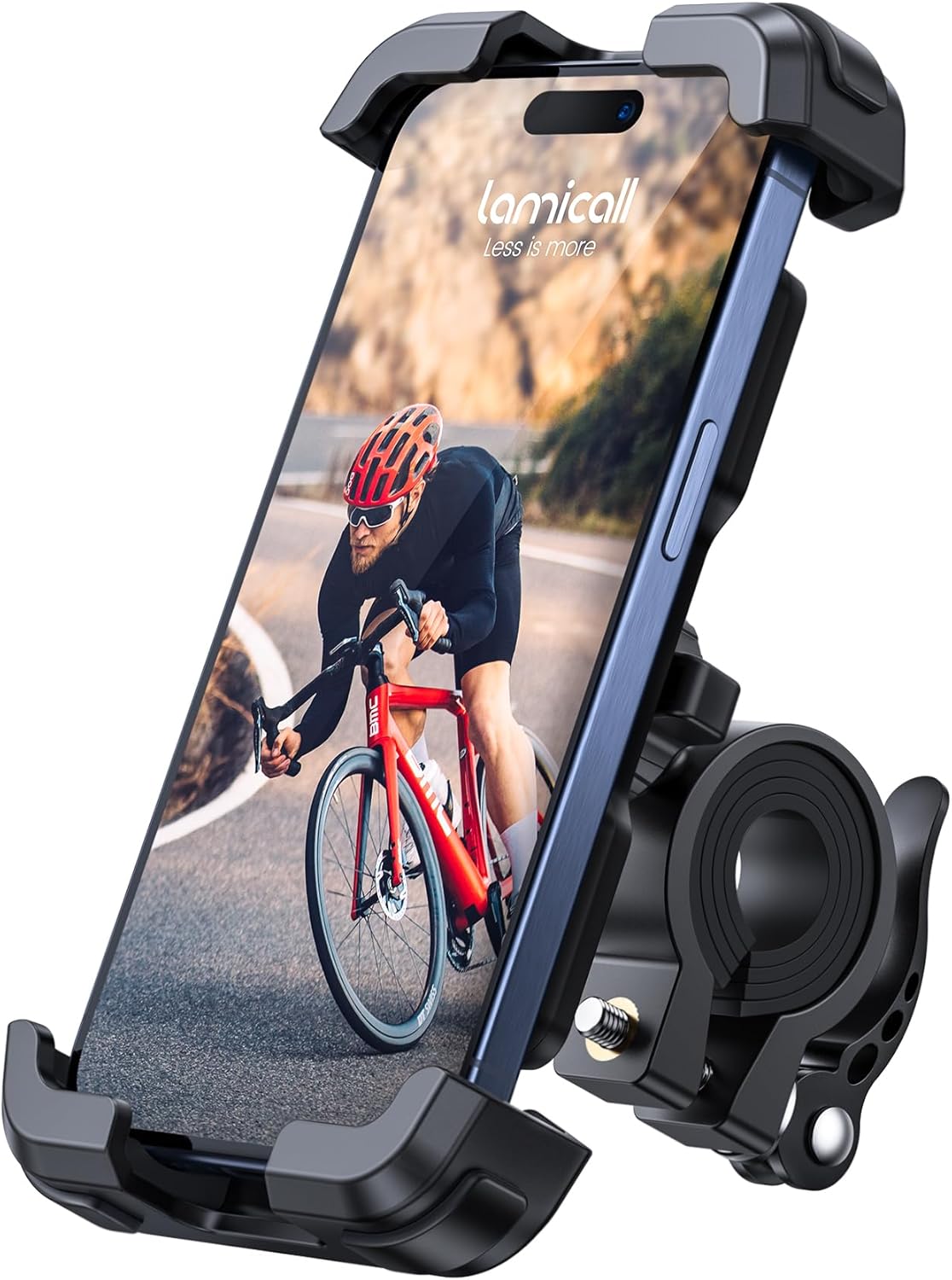 Lamicall Bike Phone Mount Holder - Motorcycle Phone Mount, Adjustable Cell Phone Holder, Bicycle Scooter Handlebar Cradle ...