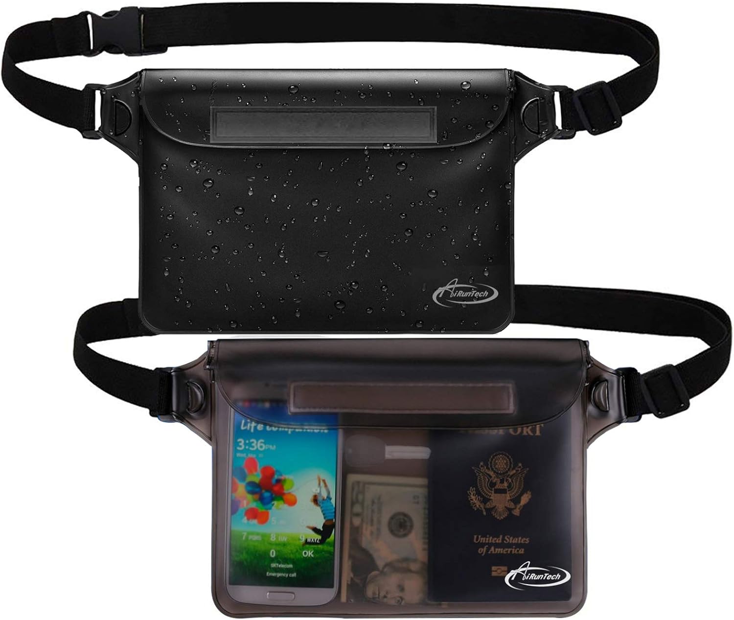 AiRunTech Waterproof Fanny Pack,Waterproof Pouch for Phone Passport Wallet Purse with Waist Strap,Floating Waterproof Bags...