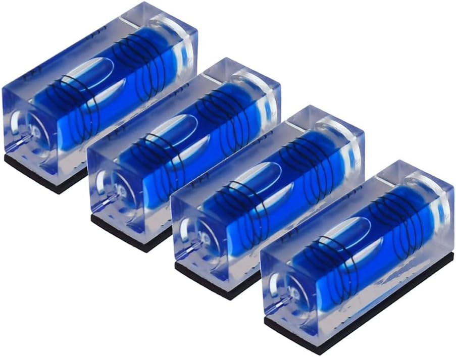 High precision mini level bubble, mini level bubble, three line level ball, level ruler, household level magnetic 4PCS (40...