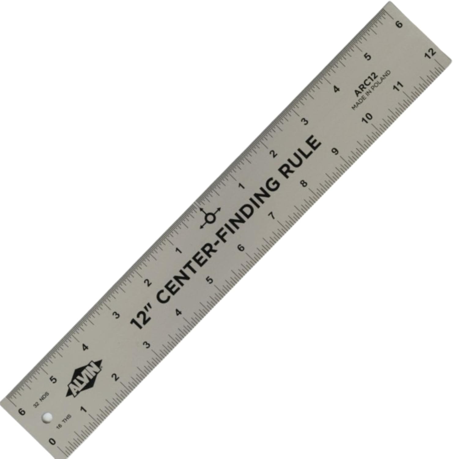 ALVIN Aluminum Center Finding Ruler 12