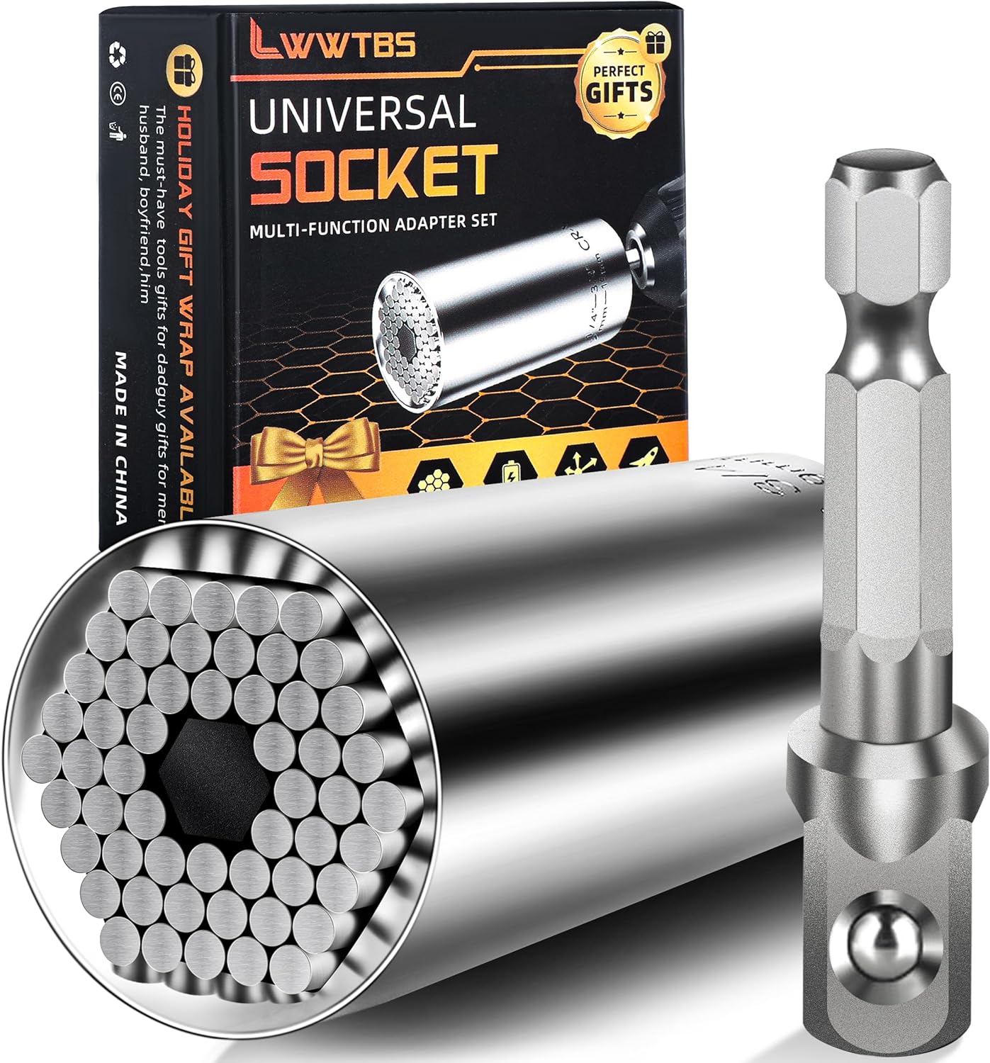 Super Universal Socket Tools Gifts for Mens Fathers Day Dad Gifts from Daughters Son Kids Wife Universal Socket Power Dril...