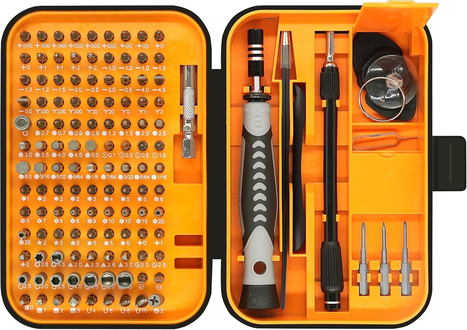 GMTOOLS 118PCS Magnetic Screwdriver Set, Screwdriver Set with Plastic Racking, Precision Screwdriver, Magnetizer Demagneti...