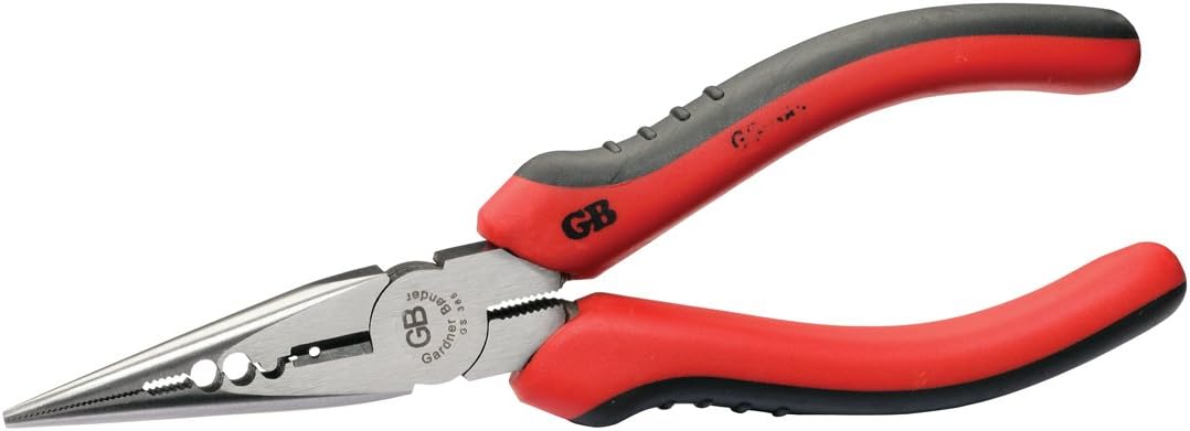 Gardner Bender GS-388 Electrical Pliers, Crimper & Cutter, Comfort Grip, Aluminum & Copper Wire, Hand Tool, 8 in. , Red