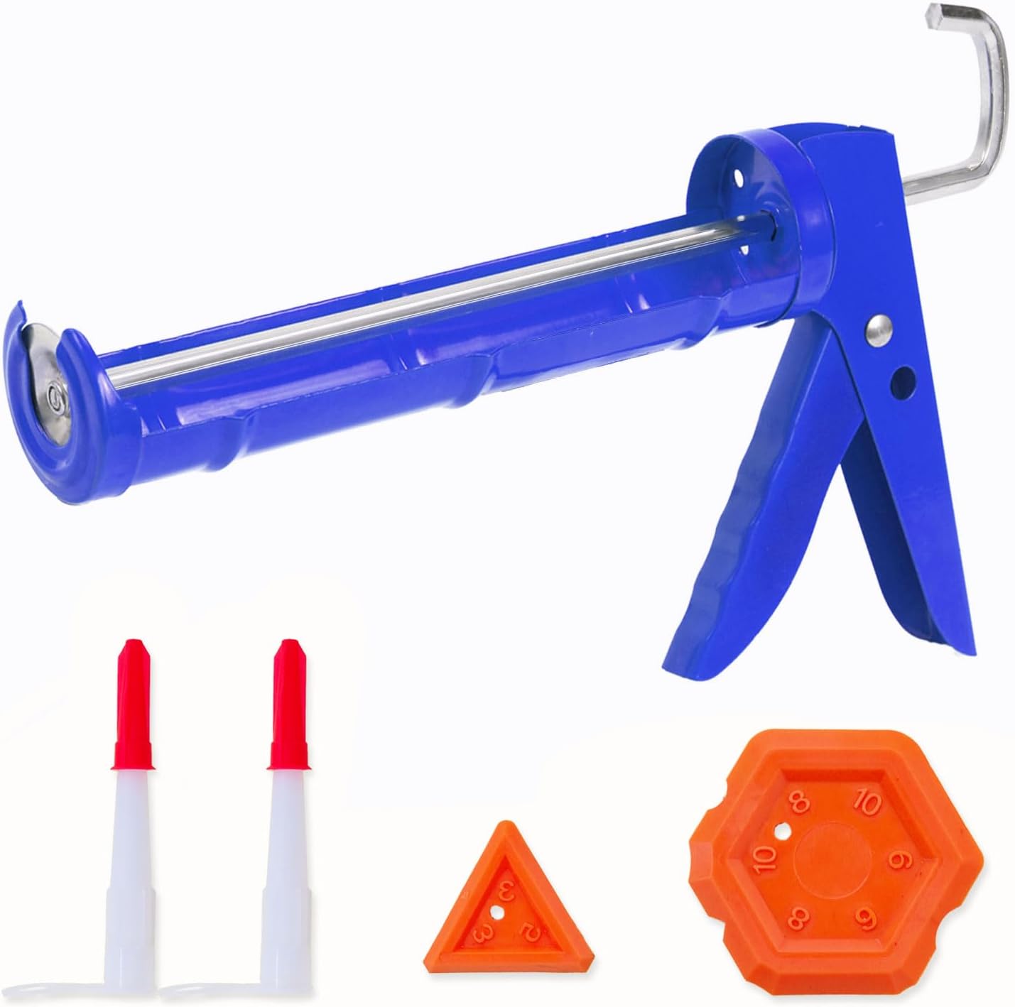 Holothurian Caulking Gun, Caulk Gun No Drip,Sealant Finishing Tool Grout Scraper for Kitchen Bathroom Window Sink Joint, ...